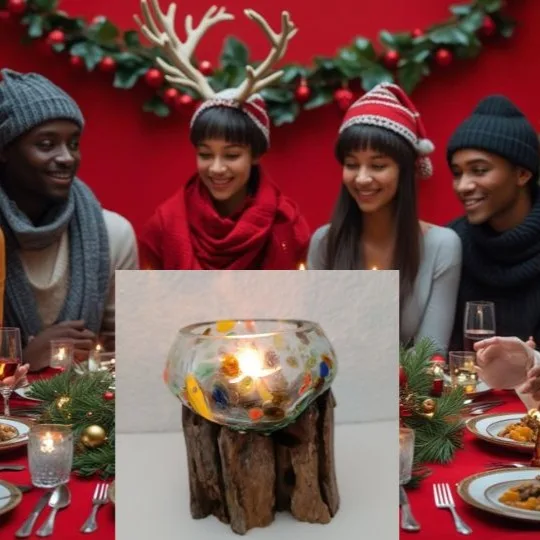 Peça de arte em Vidro Reciclado Colorido e Madeira de Bali: Uma Fusão Natural e Única Descubra a magia da natureza e do fogo capturada numa só peça! Apresentamos uma espetacular escultura composta por vidro colorido e fundido em madeira que é uma verdadeira obra de arte artesanal de Bali. Esta criação única é o resultado de um processo manual fascinante: o vidro reciclado é fundido e moldado enquanto quente para se adaptar perfeitamente à forma orgânica da madeira natural (frequentemente madeira de teca ou gamal). O resultado é uma justaposição hipnotizante de texturas — a suavidade do vidro derretido contrasta com o calor rústico da madeira. Artesanato Genuíno de Bali: Cada peça é feita à mão por talentosos artesãos na Indonésia. O processo garante que não existem duas peças iguais. Design Único e Orgânico: O vidro flui livremente sobre a madeira, criando um recipiente ou arranjo escultural exclusivo que se adapta perfeitamente a qualquer estilo de decoração — do rústico ao moderno ou Zen. Tamanho Médio Versátil: Ideal como centro de mesa, porta velas, terrário para suculentas, ou simplesmente como um objeto de decoração por si só. Sustentabilidade: Uma peça ecológica, que utiliza vidro reciclado e madeira local de origem sustentável. Porquê Comprar Esta Peça? Esta não é apenas uma peça de decoração; é um pedaço da Alma de Bali. Ao adquirir esta escultura, está a levar para casa um objeto que celebra a imperfeição natural e o génio criativo humano. É a escolha perfeita para quem procura um presente original e com significado! Não perca a oportunidade de possuir esta fusão hipnotizante de elementos naturais. Devido à sua natureza artesanal e exclusiva, o stock é limitado.